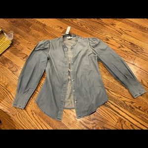 Button down denim top from Express Reversible